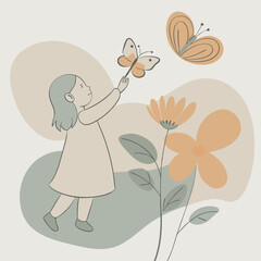 Girl vector illustration design and art.