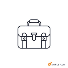 Briefcase icon vector illustration. Briefcase symbol isolated on white background.