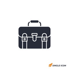 Briefcase icon vector illustration. Briefcase symbol isolated on white background.