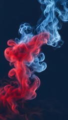 Fototapeta premium smoke background is red blue