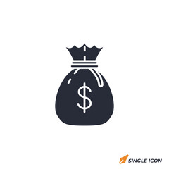 Money bag icon vector illustration. Money bag symbol isolated on white background.