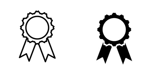 medal 2 Icon Symbol isolated white background. vector illustration. color editable.mpan