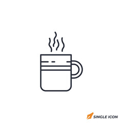 Coffee cup icon vector illustration. Coffee cup symbol isolated on white background.