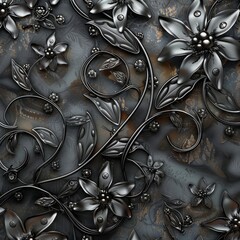 Mechanical Floral Pattern for Industrial Design Generative AI