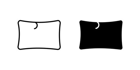 Pillow Icon Symbol isolated white background. vector illustration. color editable.mpan