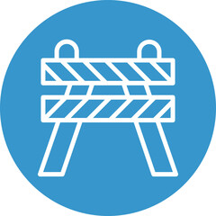 Road Obstruction Vector Line White Circles Multicolors