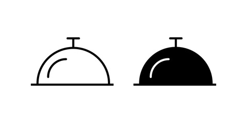 Fototapeta premium Room service Icon Symbol isolated white background. vector illustration. color editable.