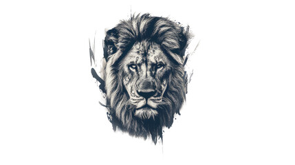 Obraz premium lion head on transparent background
