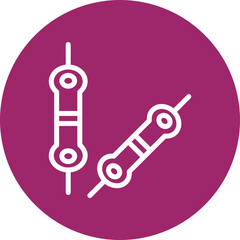 Resistor Vector Line White Circles Multicolors