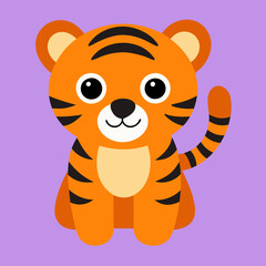 Tiger cartoon vector art illustration