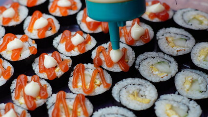 sushi on a plate