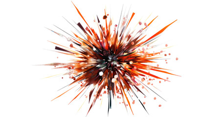 Fireworks on transparent background