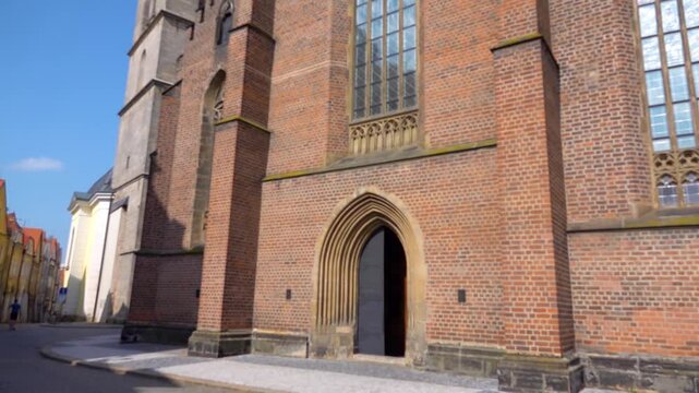 Cathedral of Holy Spirit is principal church of Diocese of Hradec Kralove in Czech Republic and also seat of current bishop of Diocese Jan Vokal. It is late Gothic brick basilica with two towers.