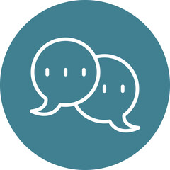 Comment Vector Line White Circles Multicolors