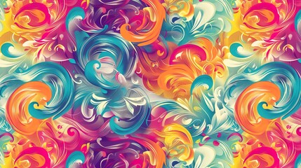 colourful pattern wallpaper