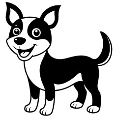a black and white picture of a dog with big eyes, anthropomorphic dog