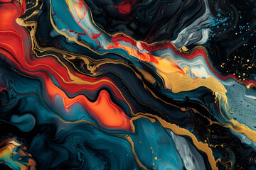 Obraz premium abstract colourful marble background fluid art painting