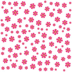 Cosmos flower seamless pattern vector illustration