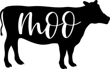 moo cow graphic