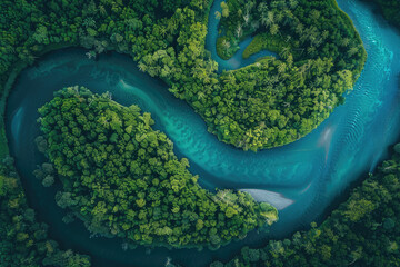 Aerial View of a River