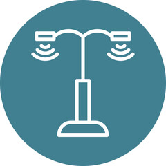 Light Pollution Vector Line White Circles Multicolors