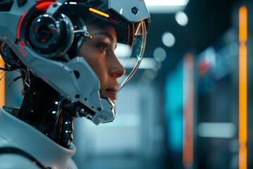 Futuristic Office Conversation Generative AI