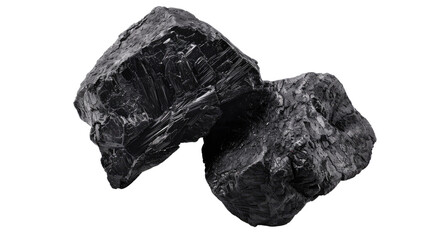 Black charcoal on a transparent background