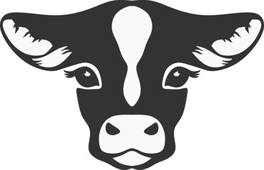 Cute Cow Face - Farm Animal Graphic Illustration