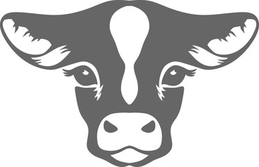 Cute Cow Face - Farm Animal Graphic Illustration