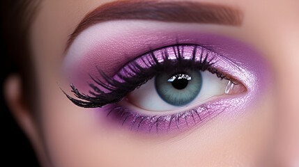  Hot eyes make up lavender eyeshadow with pink shade