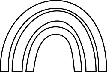 Naklejka premium Rainbow Doodle Illustration 