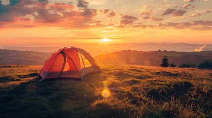 best places for camping with a sunset view in summer , tips for capturing a sunset view from your camping tent , camping sunset , summer camping , tent view camping