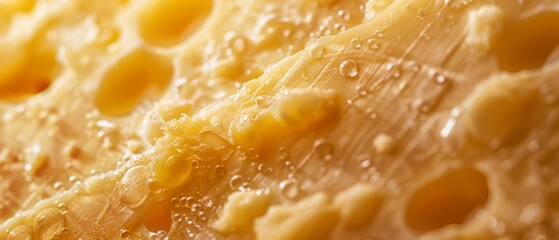 Macro Photography of Cheddar Cheese Texture