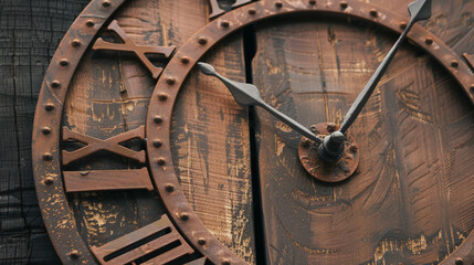 old wall clock, elegant antigue wall clock