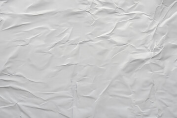 Crumpled White Paper Poster Texture Background