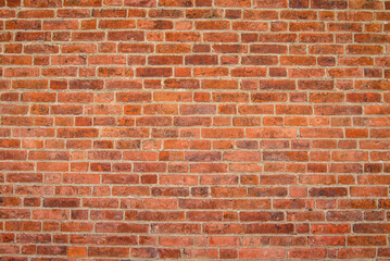 Solid Rustic Red Brick Wall Surface