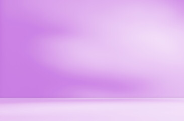 Empty purple room studio with shadow of tree leaves on the wall and floor for product presentation. Sunlight effect shadow concept. Minimal room backdrop design. Cosmetic, beauty and fashion showroom.