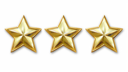 Obraz premium five golden stars for product rating on background