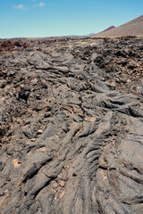 The Restinga. El Hierro Island. In the area the corded lavas are spectacular, but here there are all types of lava that give rise to a multitude of shapes and drawings.