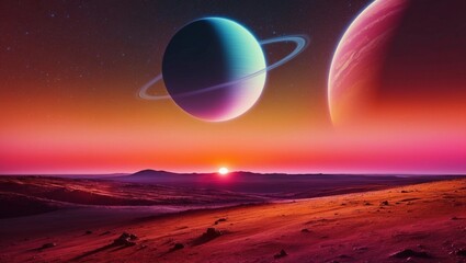 wallpapers showing the horizon of an exoplanet
