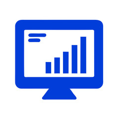 Computer chart data on the screen