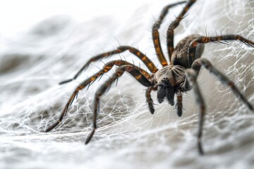 A Spider's Web in Close-Up