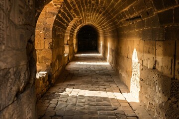 Obraz premium Inside the rock-hewn churches of Lalibela, Ethiopia. Beautiful simple AI generated image in 4K, unique.