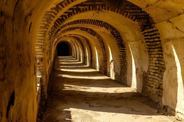 Inside the rock-hewn churches of Lalibela, Ethiopia. Beautiful simple AI generated image in 4K, unique.