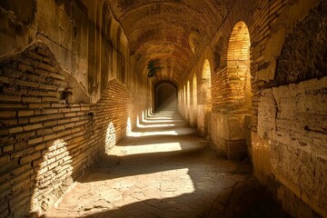 Fototapeta premium Archway at Hassan II mosque - Casablanca. Beautiful simple AI generated image in 4K, unique.