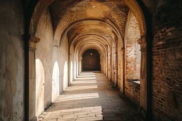Inside the rock-hewn churches of Lalibela, Ethiopia. Beautiful simple AI generated image in 4K, unique.