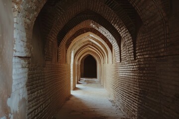 Obraz premium Inside the rock-hewn churches of Lalibela, Ethiopia. Beautiful simple AI generated image in 4K, unique.