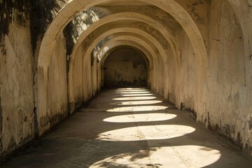 Obraz premium Archway at Hassan II mosque - Casablanca. Beautiful simple AI generated image in 4K, unique.