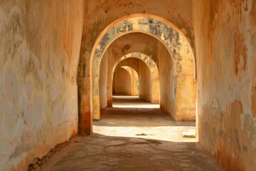 Naklejka premium Archway at Hassan II mosque - Casablanca. Beautiful simple AI generated image in 4K, unique.
