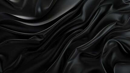 Obraz premium Smooth, abstract black background with a close-up texture of dark hues.